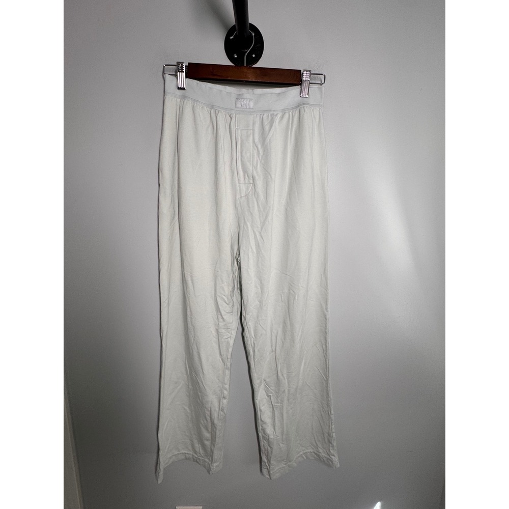 Skims Cotton Jersey Sleep Pant Bone White Pajama Bottoms Small